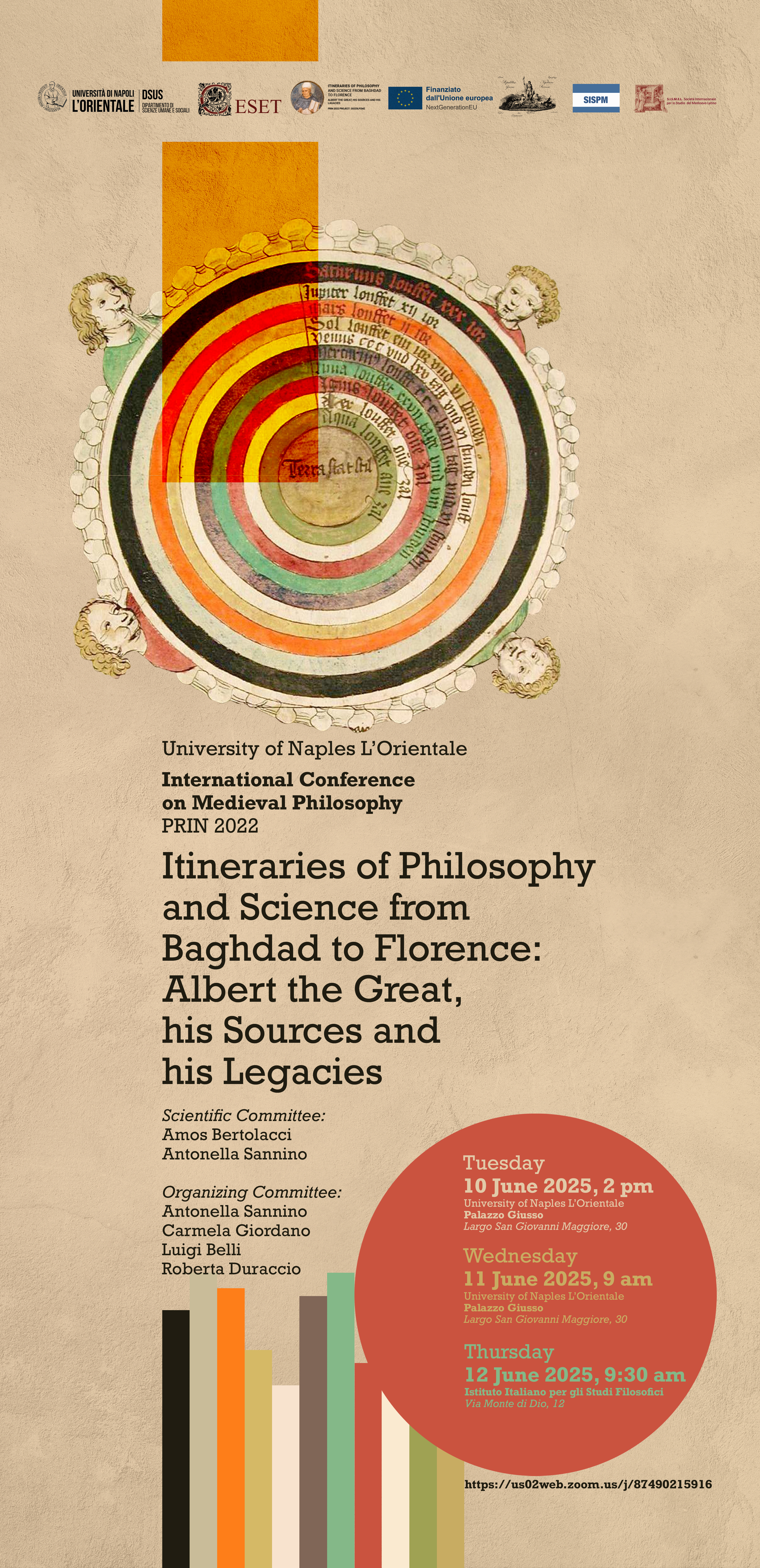 Programma del convegno Itineraries of Philosophy and Science from Baghdad to Florence: Albert the Great, His Sources and His Legacies